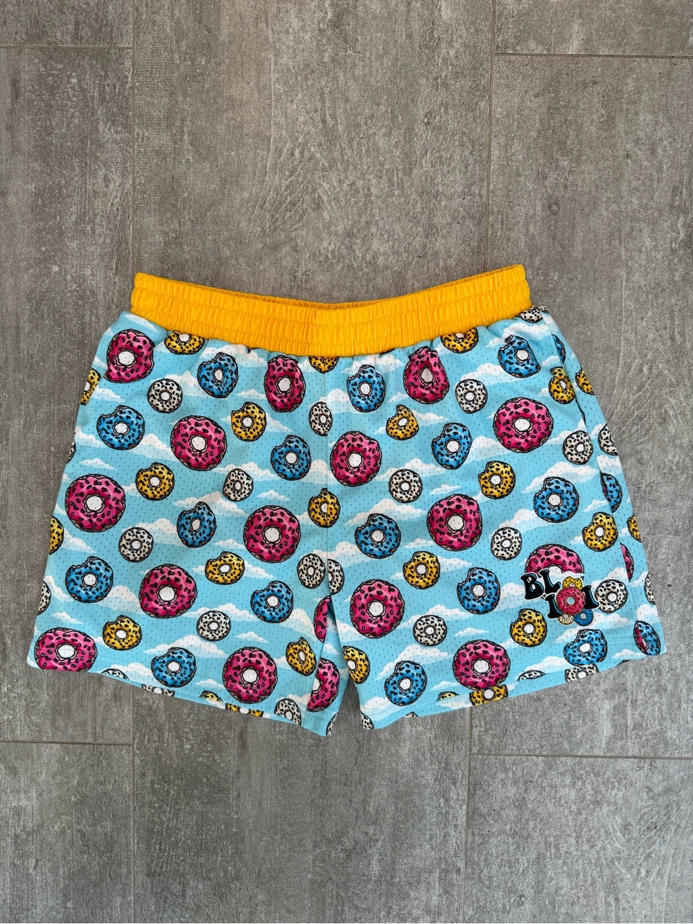 Boys Baseball 101 - Blue Donut Print Shorts, worn once